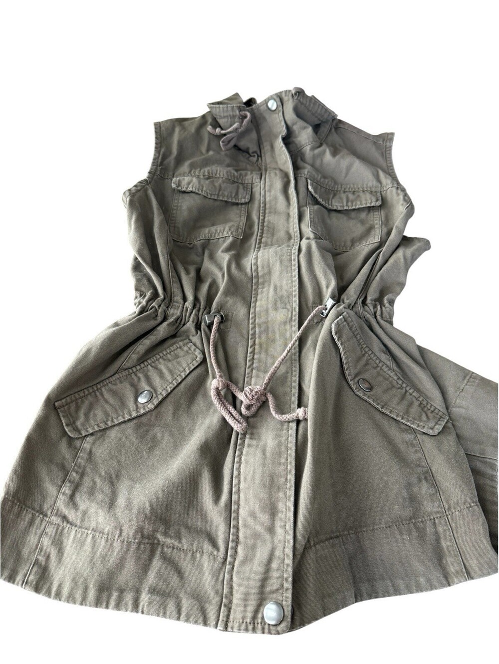 Sebby Cotton Utility Vest. Size XL Pockets Fits Long On Torso